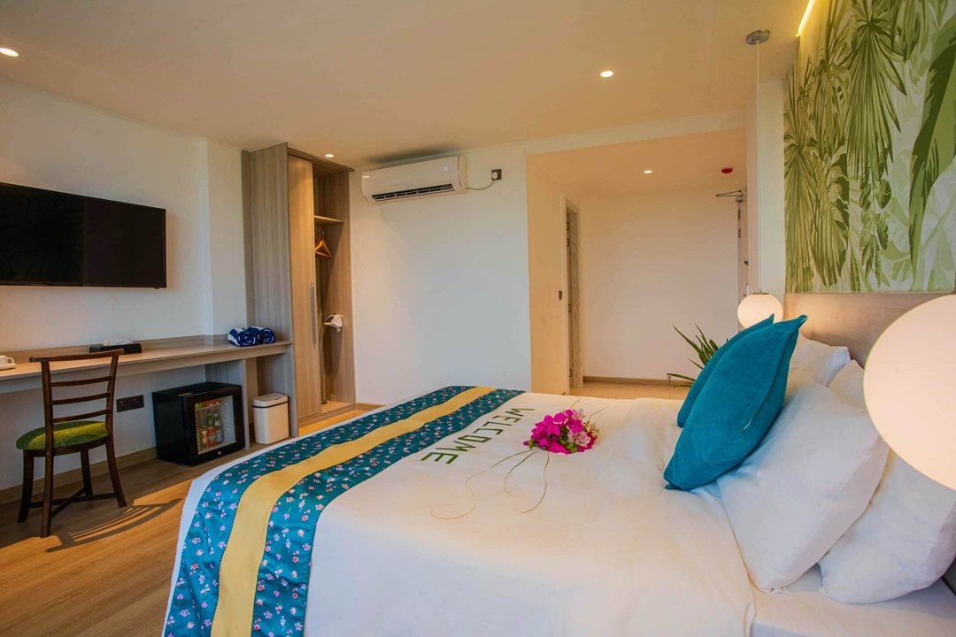 Deluxe room interior at Beach Hotel Guraidhoo