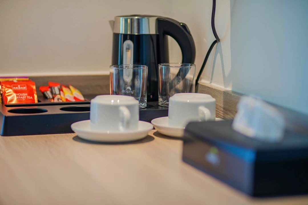 Tea and coffee facilities in a room at Beach Hotel Guraidhoo