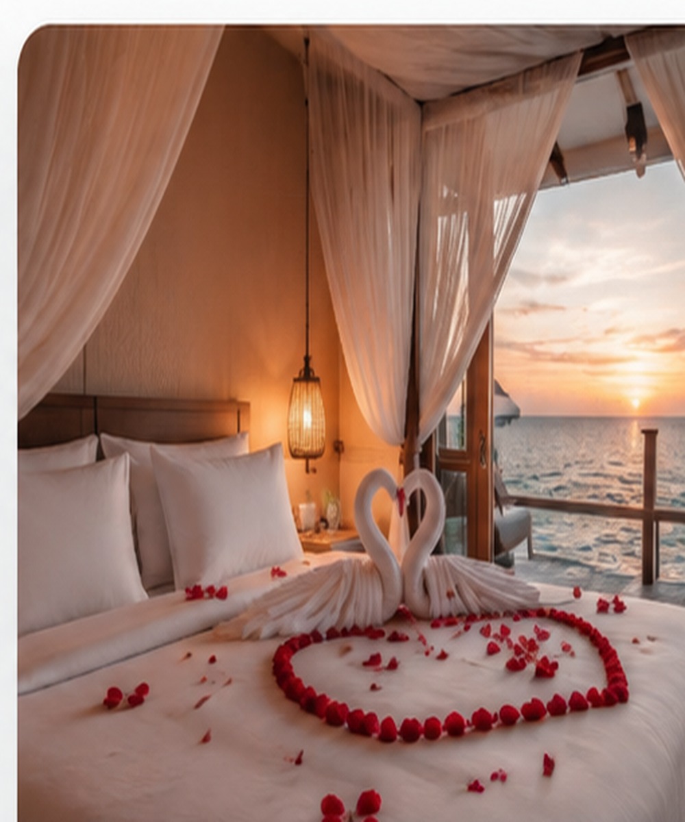 Couple enjoying a tropical escape